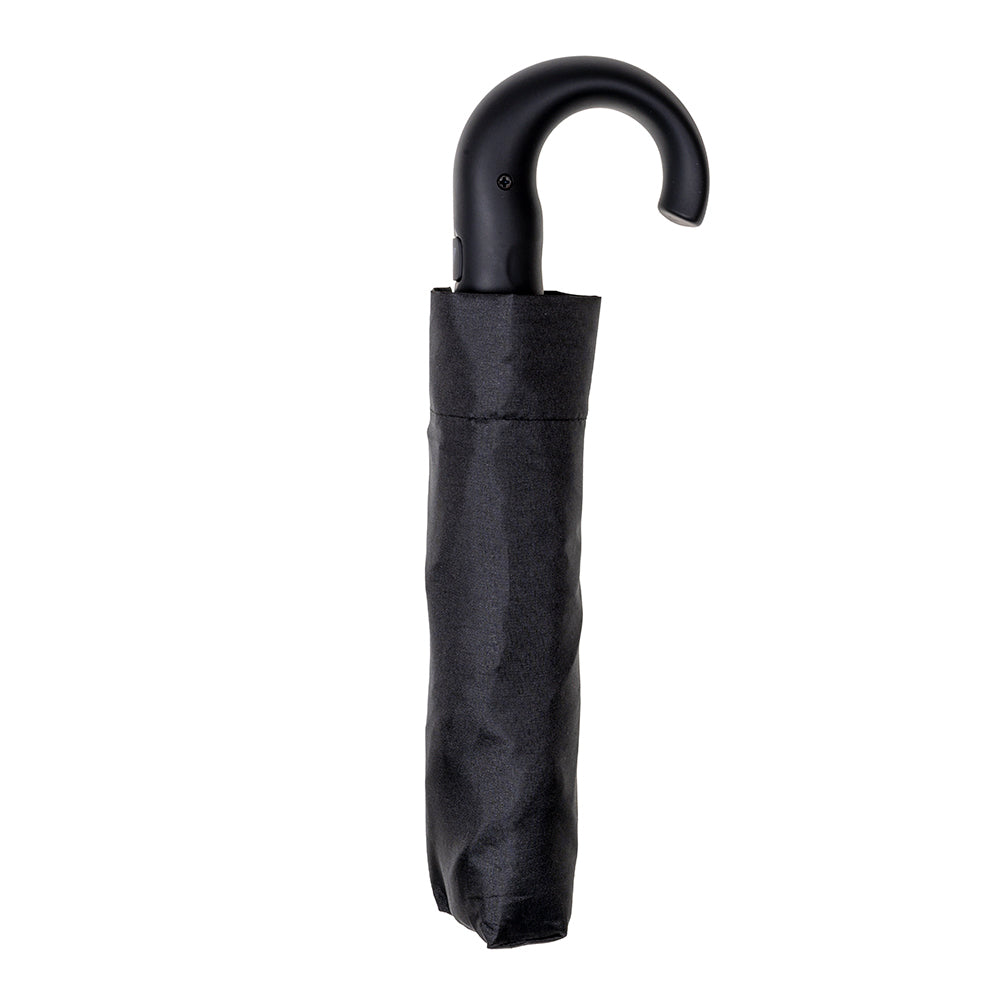 Bobbi J Bobbie J Auto Open Hook Handle Folding Length Classic Windproof Umbrella Black — image 4