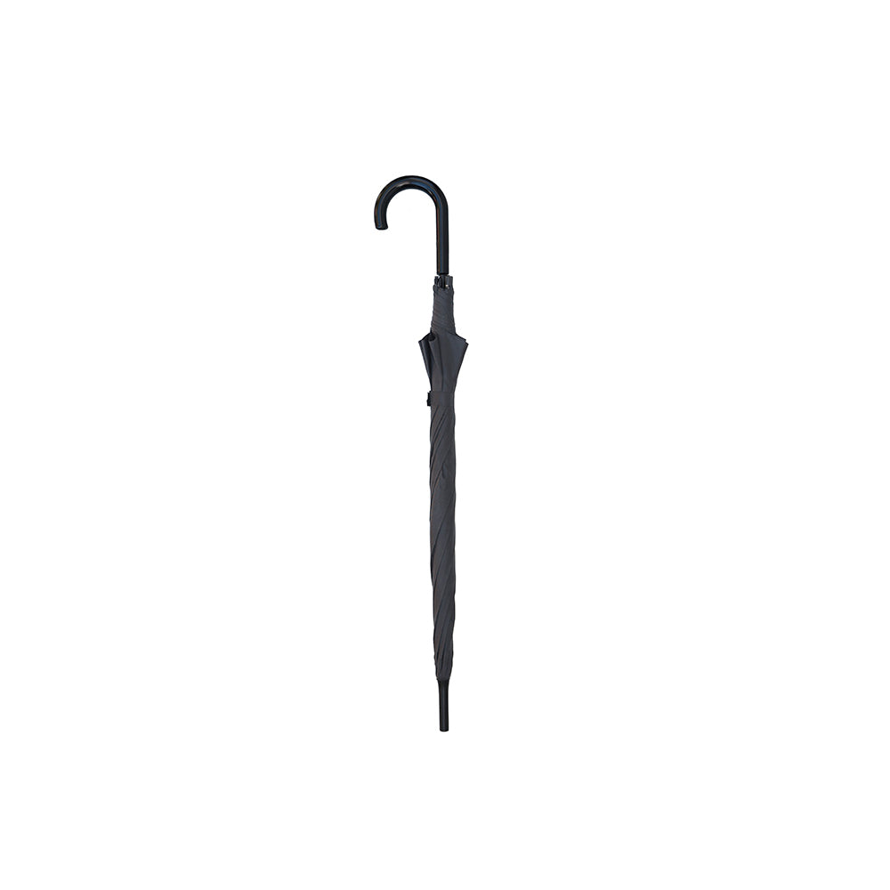 Bobbi J Bobbie J Auto Open Hook Handle Walking Length Wind Resistant Umbrella Black — image 3