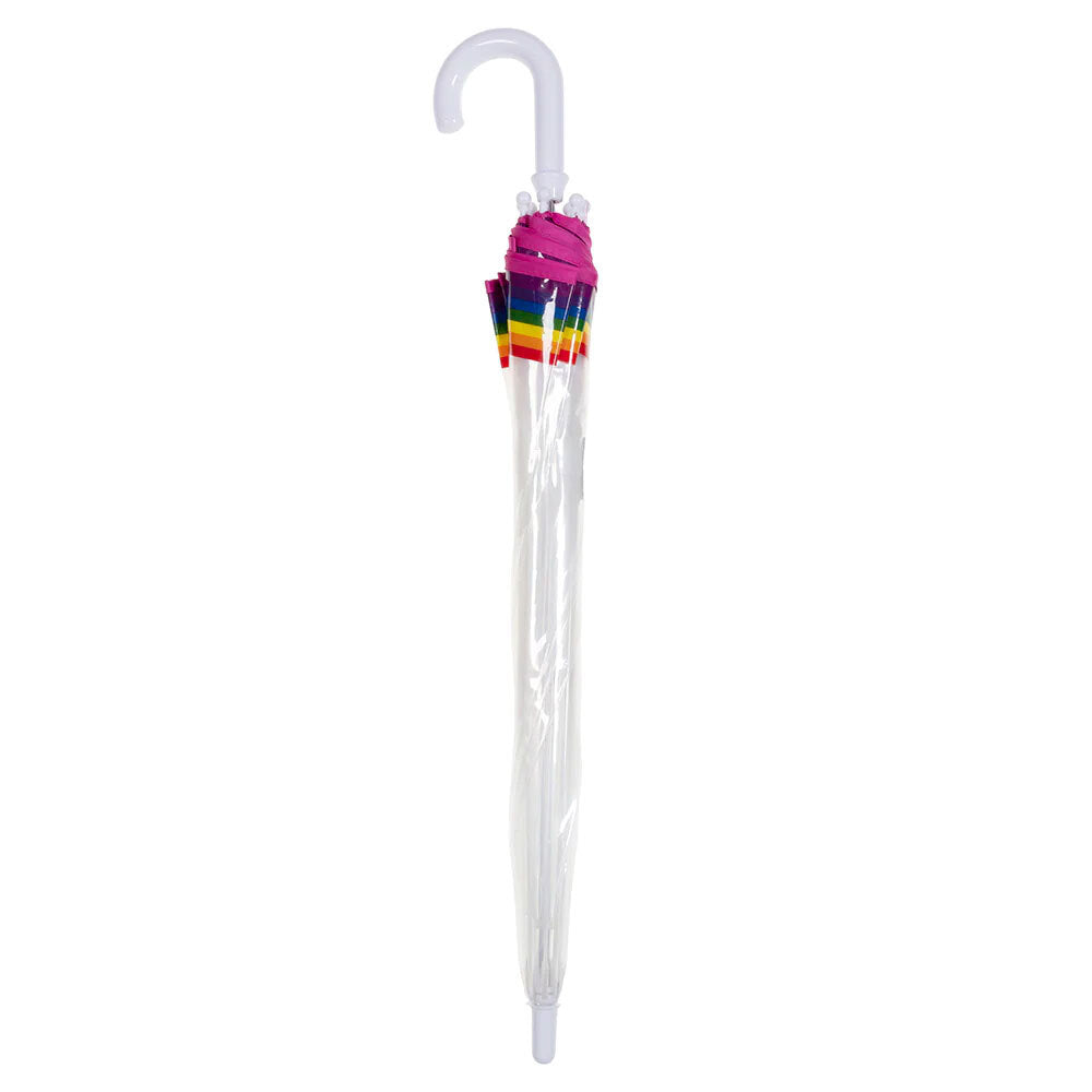 Bobbi J Bobbie J Clear Kids/Childrens Rainbow Trim Rain/Wind Protection Umbrella 3+ — image 2