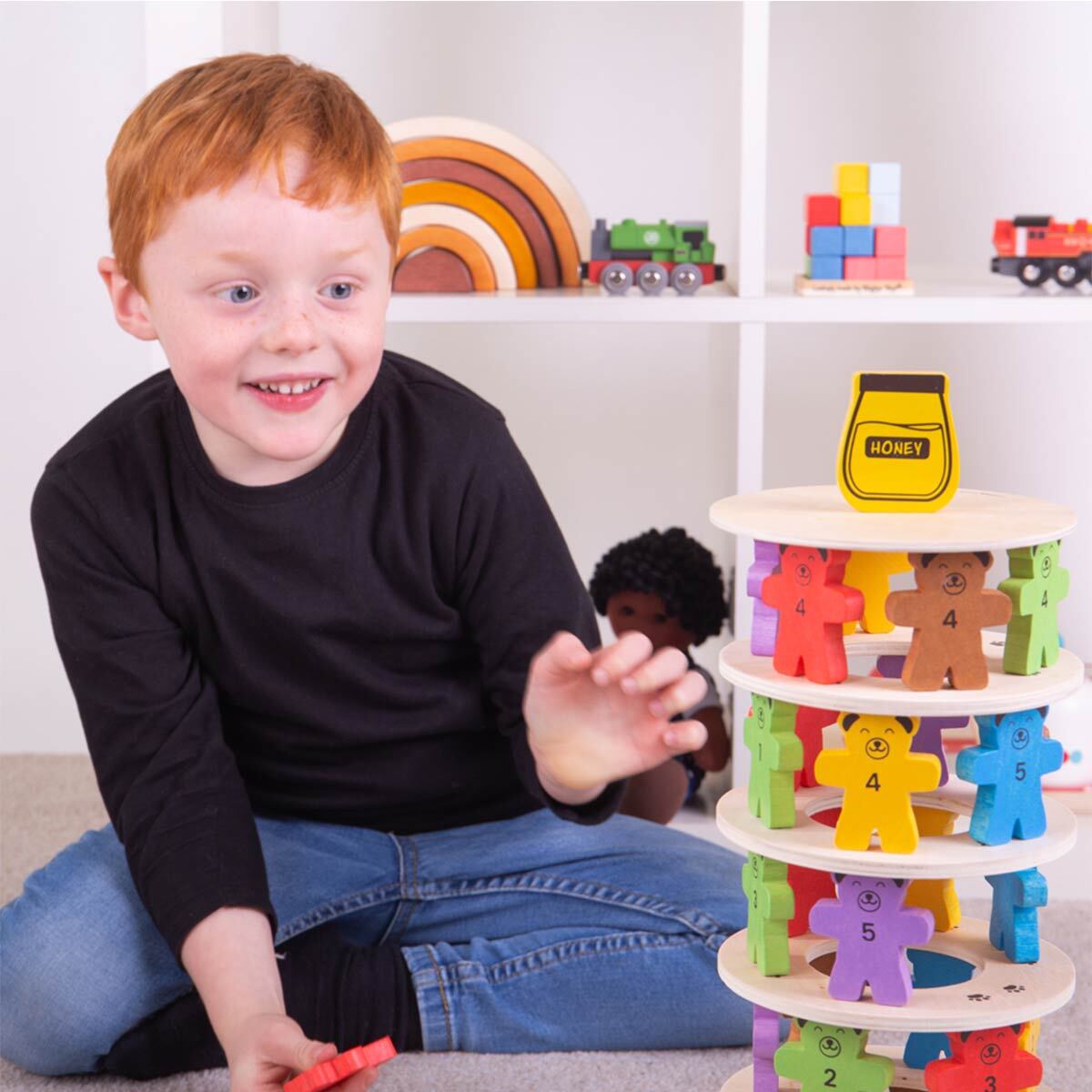 Bigjigs Toys 48cm Wooden Tumbling Teddies Kids/Children Educational Toy 2-5y — image 2