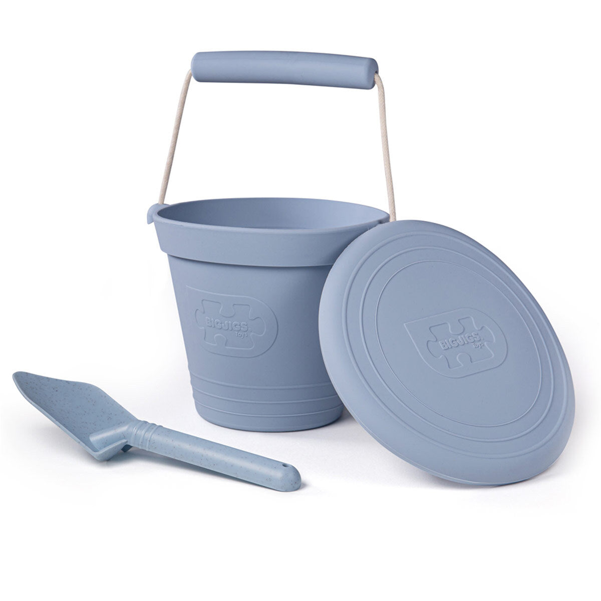 Bigjigs Toys 14cm Activity Bucket Kids/Children Outdoor Play Toy Dove Grey 18m+ — image 2