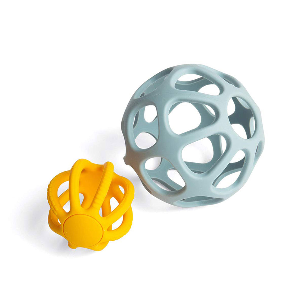Bigjigs Toys Silicone Activity Balls Baby/Toddler Sensory Play Toy 12m+ (2 Pieces)