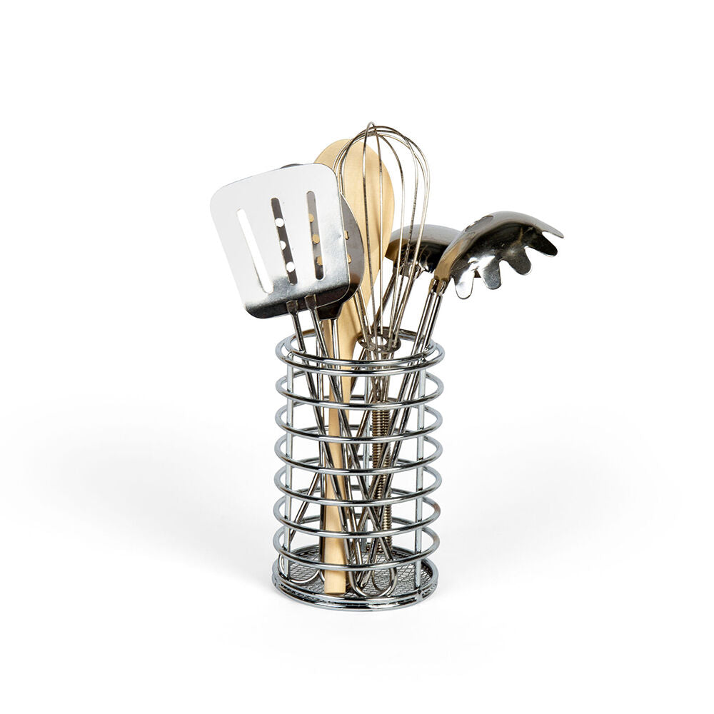 Bigjigs Toys 20x8cm Metal Utensil Pot Role Play Kids Pretend Play Toys 3y+ — image 3