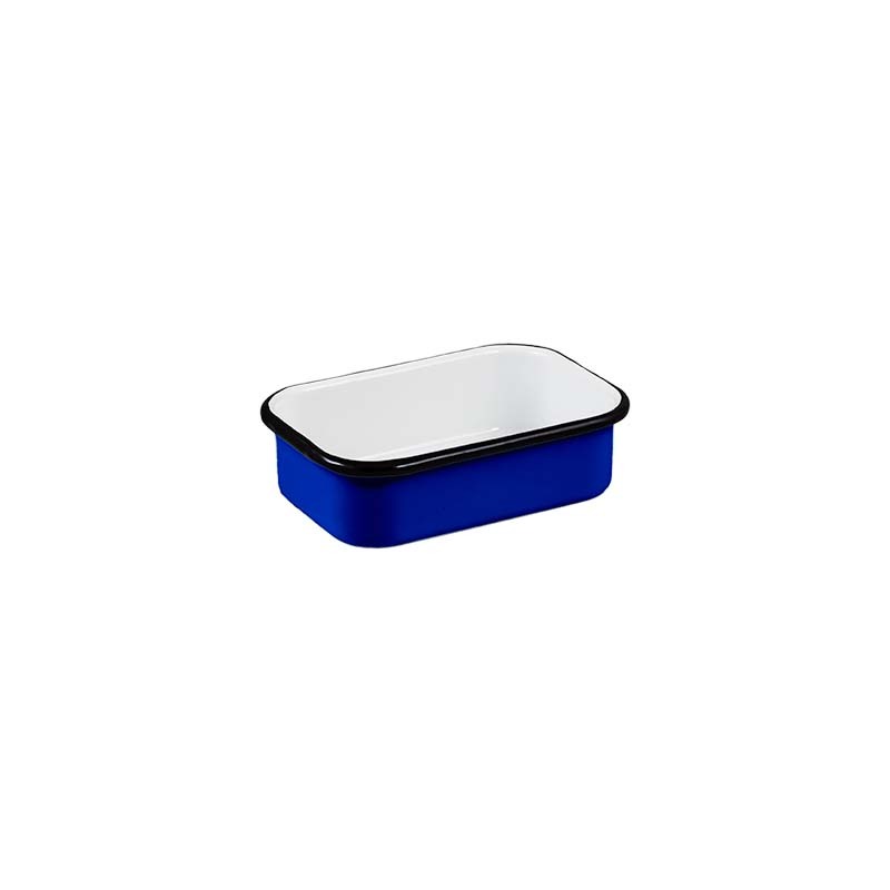 Urban Style Enamelware Multipurpose 14.5cm Rectangle Tray w/ Black Rim Blue (2 Pack) — image 2