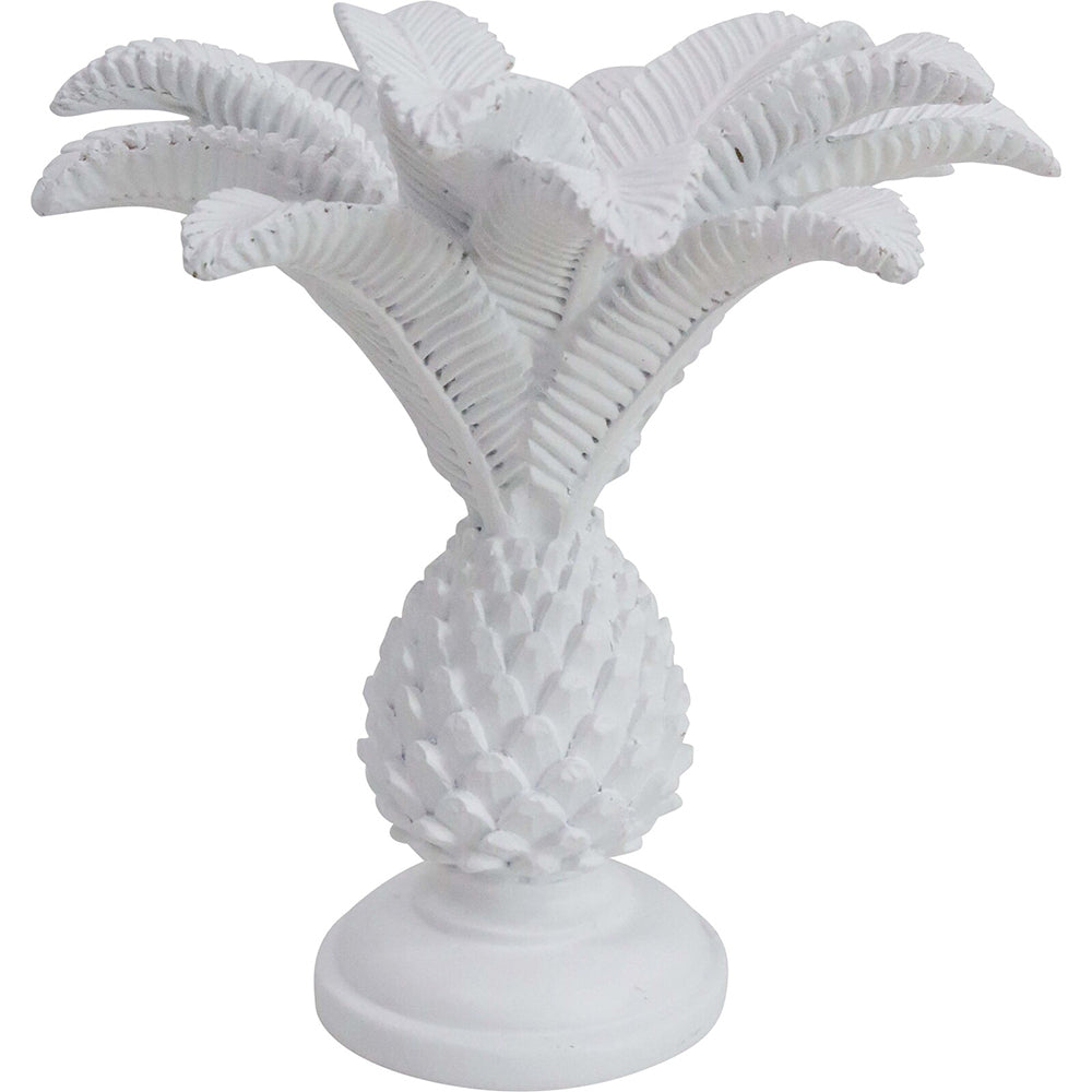 LVD Coco Palm Decorative Candle Holder Home Decor Ornament 13.5x14cm White