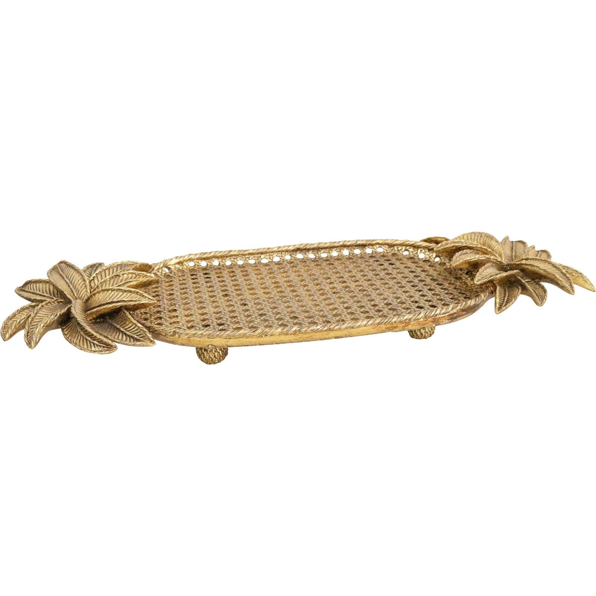 LVD Tray Palm Gold Decorative Home Decor Ornament Statue XL