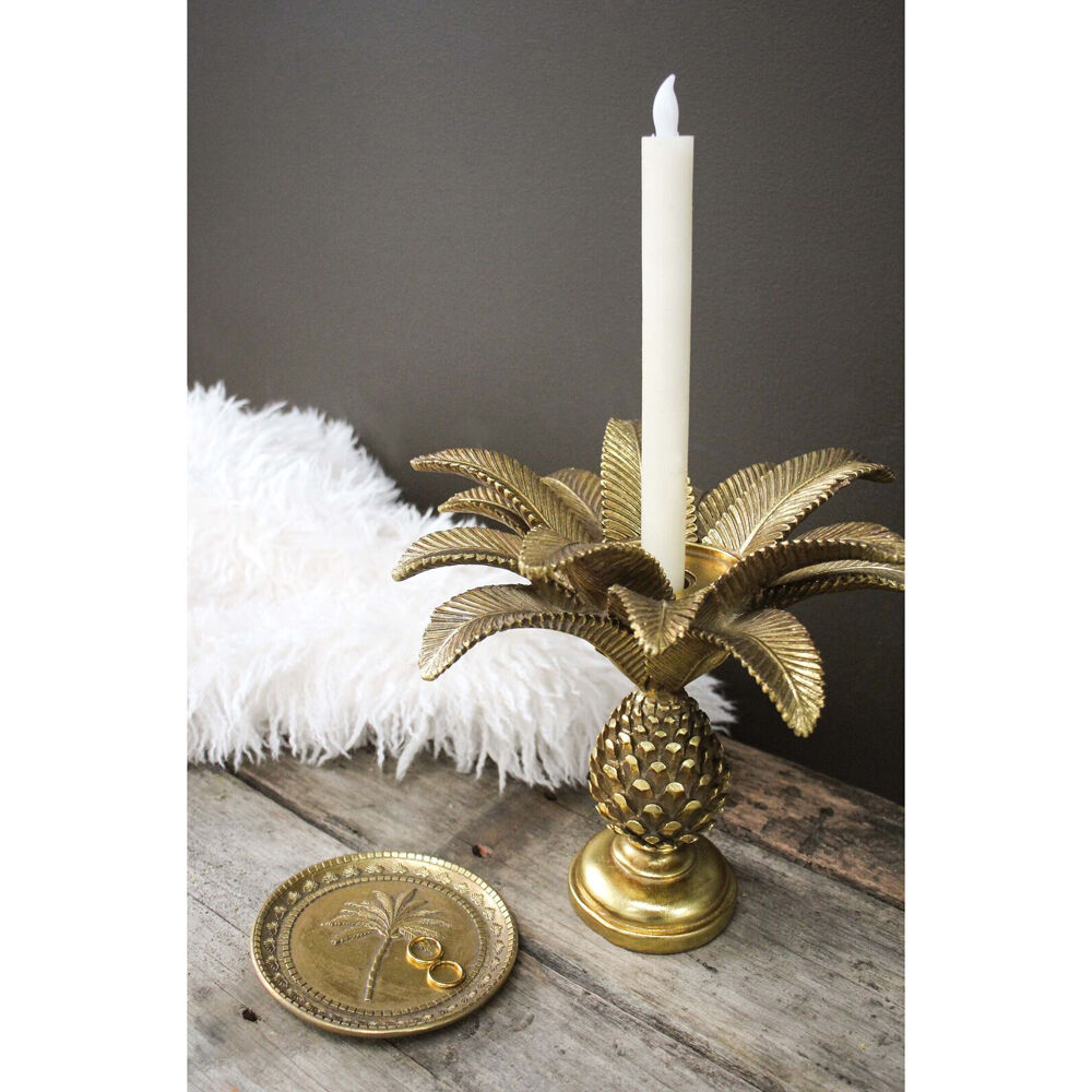 LVD 27x27x25cm Gold Resin Candle Holder Large Pineapple Decoration — image 2