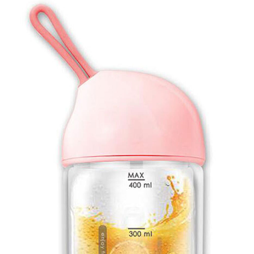 Sansai 400ml 22.5cm Portable Micro USB Rechargeable To-Go Glass Blender Pink — image 3