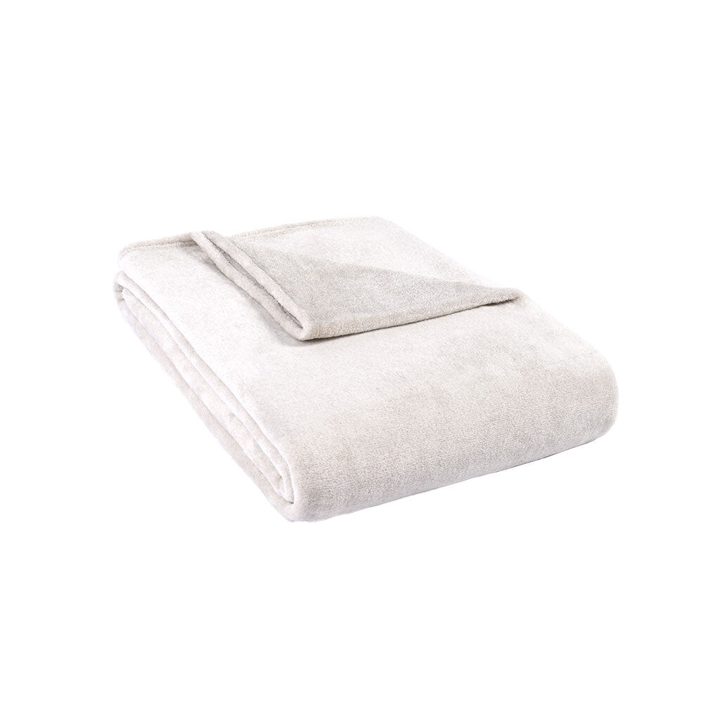 Jason Single Bed 160x210cm Super Soft Melange 320 GSM Soft Plush Blanket Linen - 320GSM
