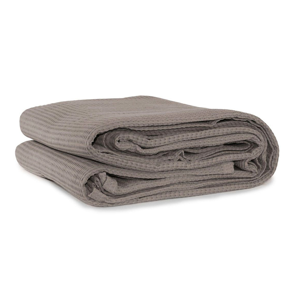 Jason Commercial Queen Bed Cotton Waffle Throw/Blanket Bedding 245x255cm Latte