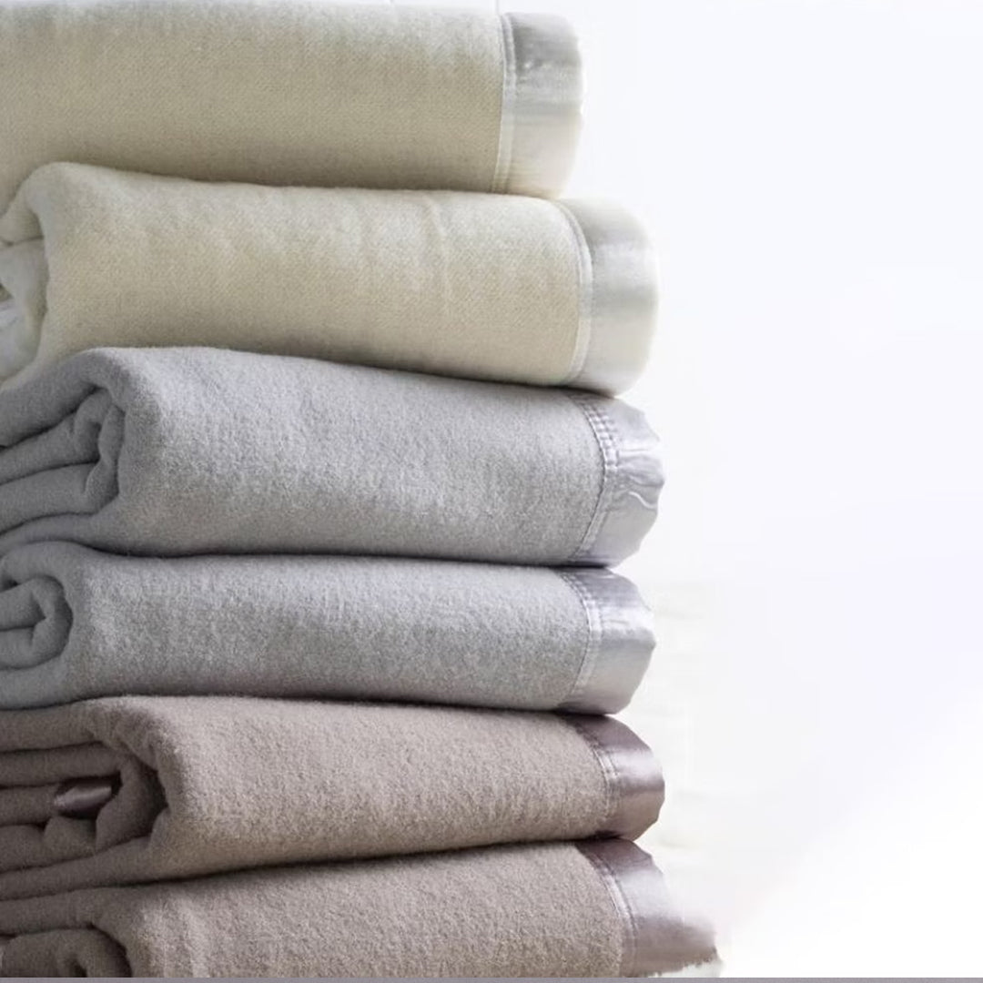 Jason Commercial Queen/King Bed Australian Wool Blanket 227x258cm Angora/Taupe — image 2