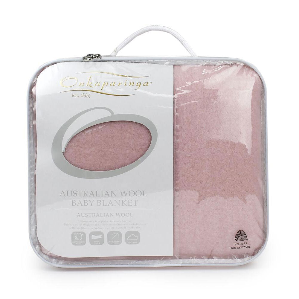 Onkaparinga Baby 120x160cm Soft Wool Warm Blanket Home/Nursery Bedding — Pink