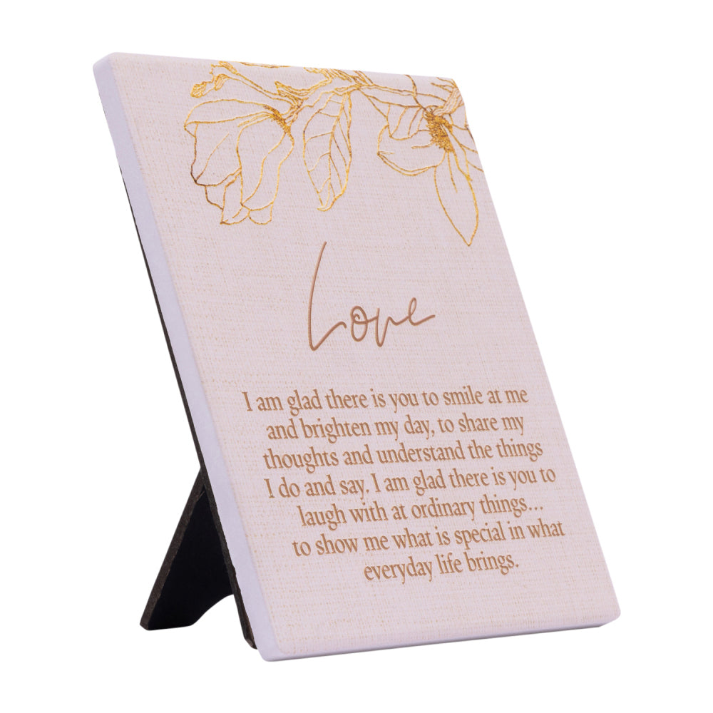 Splosh Blossom Ceramic Love Verse Plaque w/ Stand/Hanging Hook 112x14cm (3 Pack) — image 3