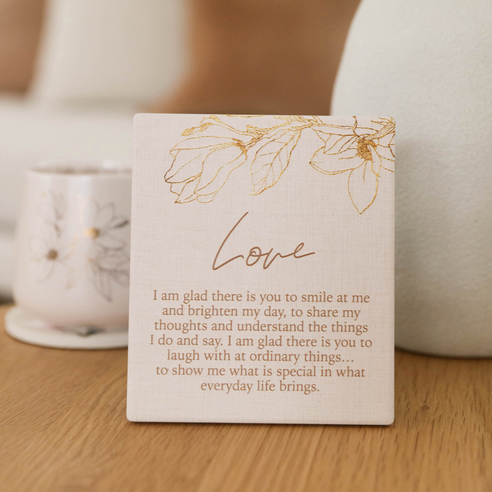 Splosh Blossom Ceramic Love Verse Plaque w/ Stand/Hanging Hook 112x14cm (3 Pack) — image 5