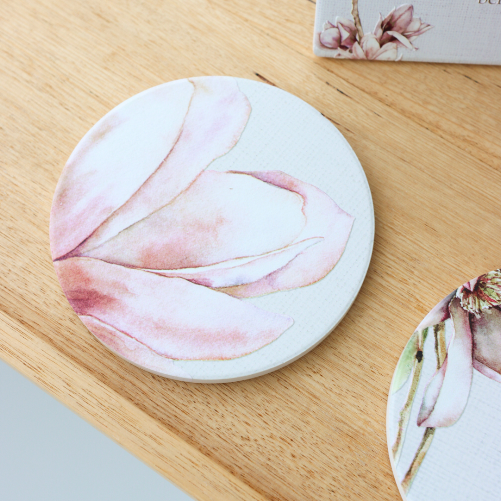 Splosh Blossom Floral 10cm Ceramic Coaster Drink Mat Table/Desk Protector Round — image 5