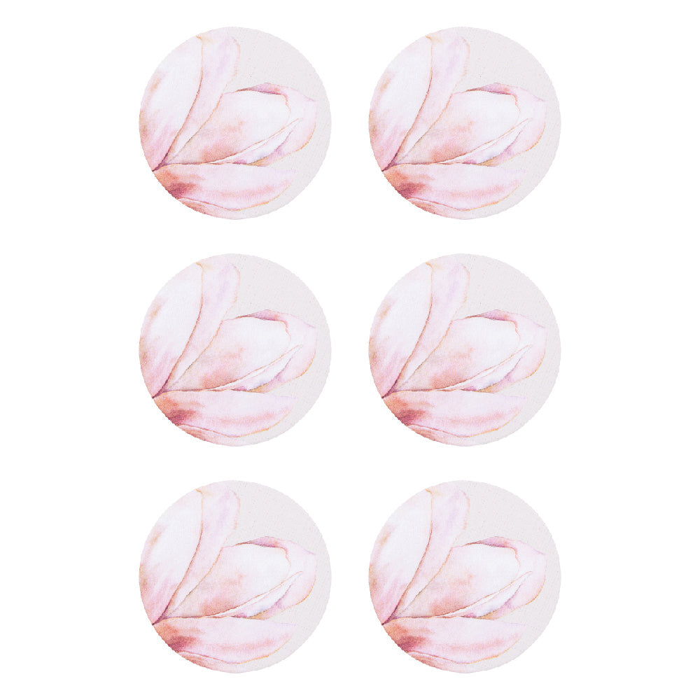 Splosh Blossom Floral 10cm Ceramic Coaster Drink Mat Table/Desk Round (6 Pack)