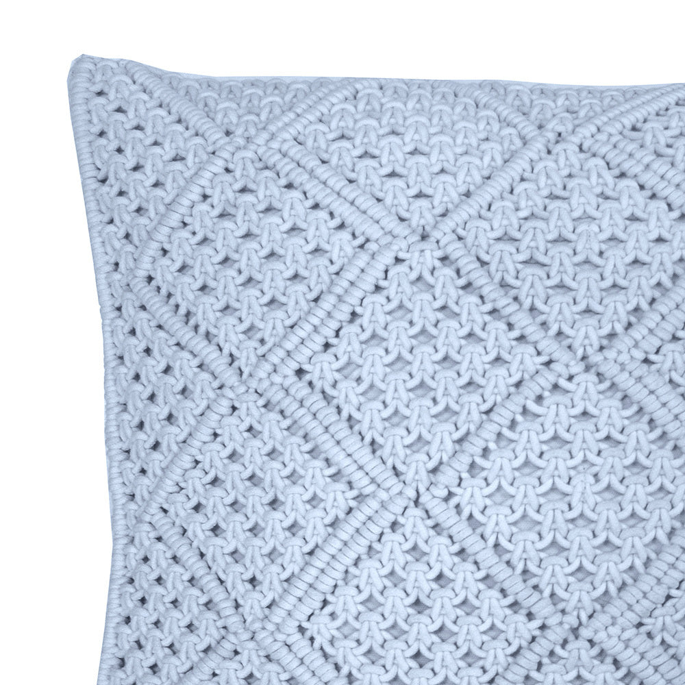Bambury Decorative Anka Square Cushion Blue 45 x 45cm Cotton Woven Home Decor — image 2