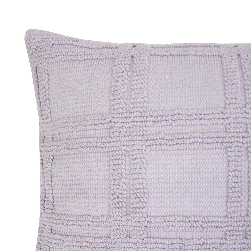 Bambury Cotton Woven Home Decor Decorative Christos Square Cushion Lilac — image 2