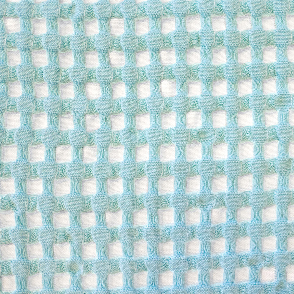 Bambury Waffle Fabric Dora Square Cushion Sofa/Couch Pillow 50x50cm Aqua — image 3
