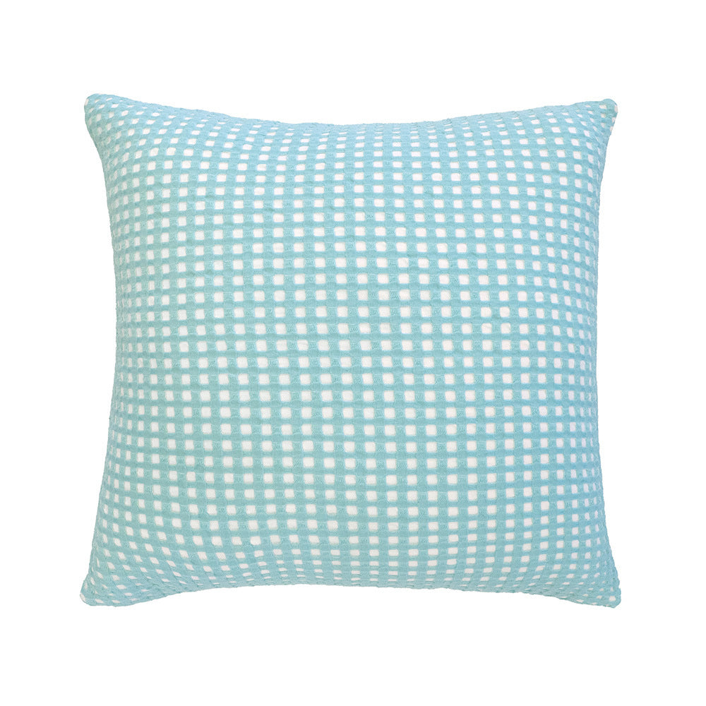 Bambury Waffle Fabric Dora Square Cushion Sofa/Couch Pillow 50x50cm Aqua