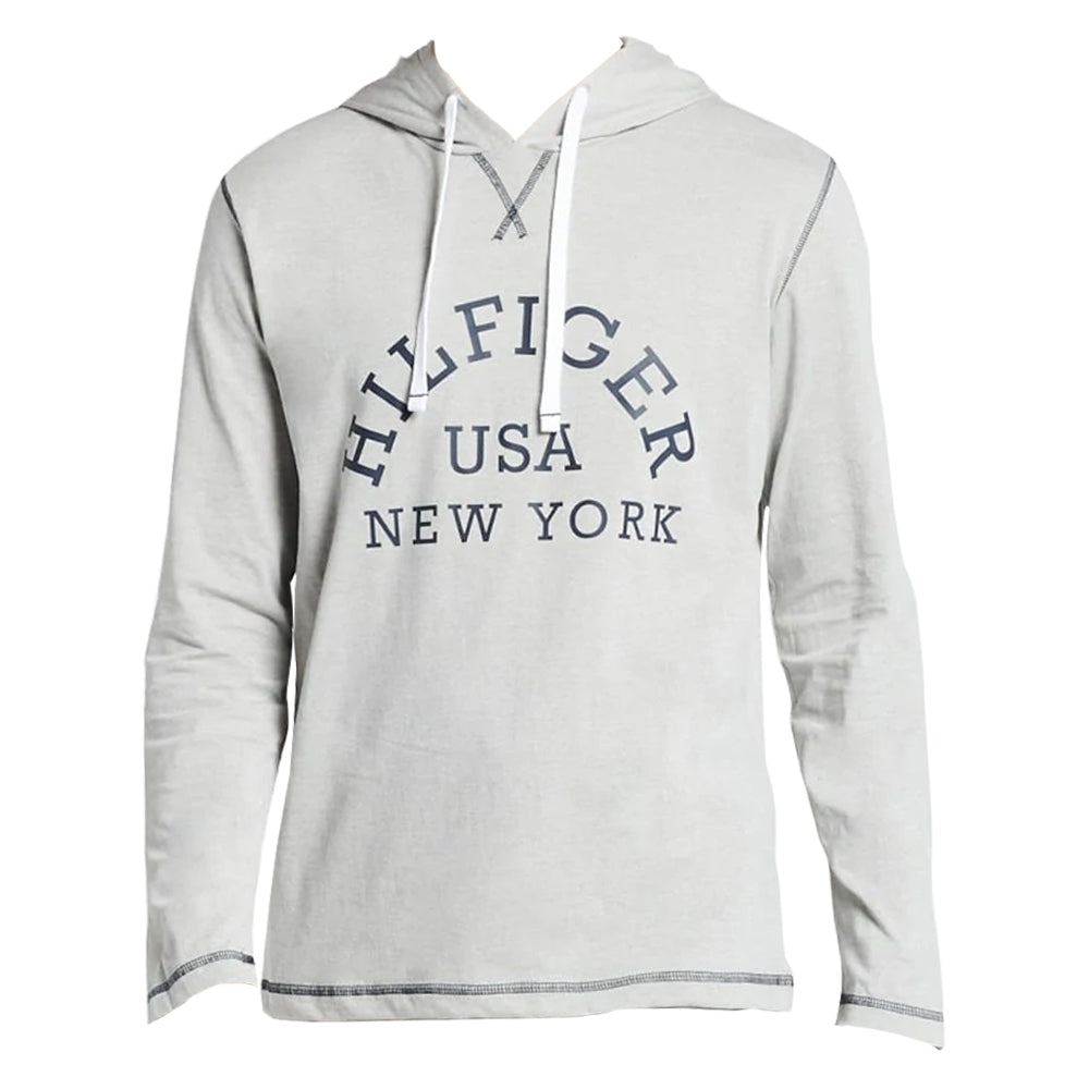 Tommy Hilfiger Mens Size M Sleepwear Jersey Pyjama Hoodie Home Loungewear Grey