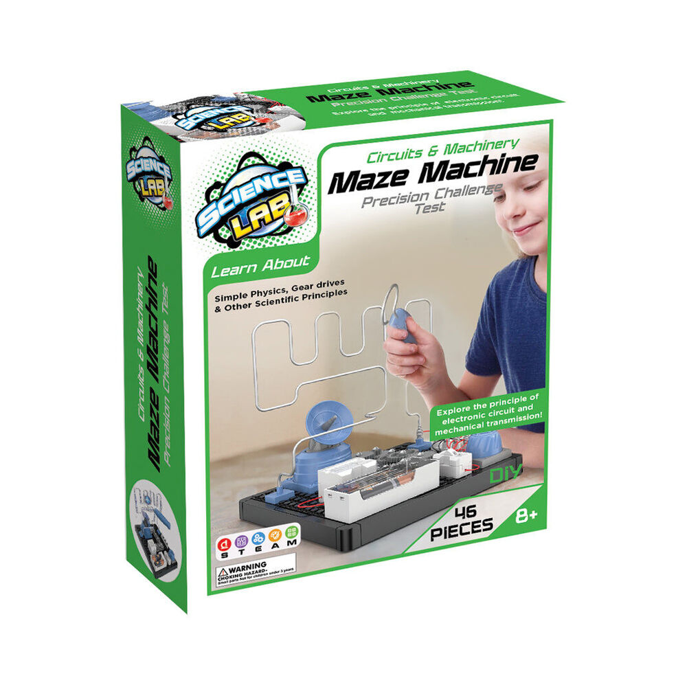 Science Lab Maze Machine STEM Kit Circuits Gears Kids Learning Toy 8y+ (46 Pieces)