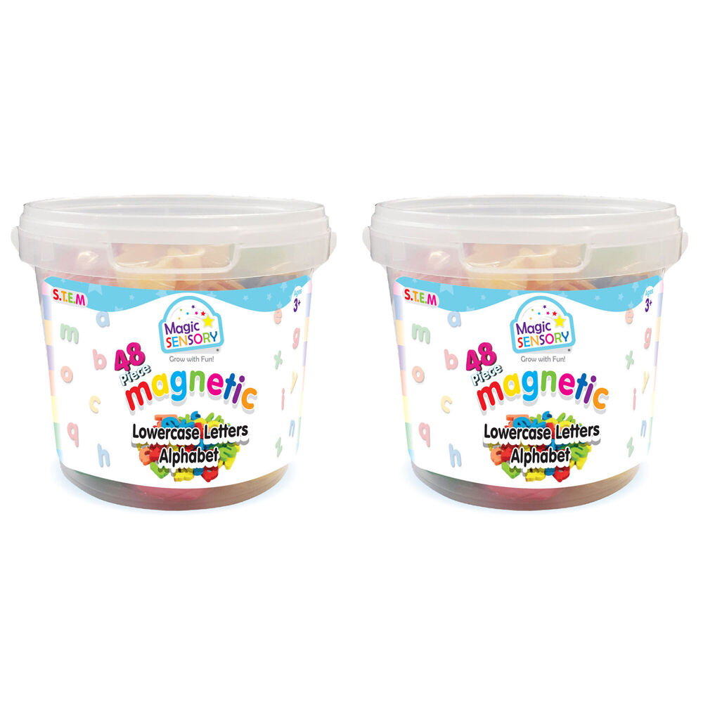 Magic Sensory 48pc Magic Sensory Magnetic Lowercase Letters 3cm Colourful Learning Toy 3y+ (2 Pack)