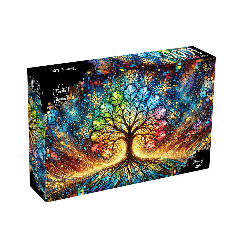 Puzzle Master Puzzlemaster Jigsaw Puzzle Tree Of Life Stained Glass Colours 12y+ (1000 Pieces) — image 2
