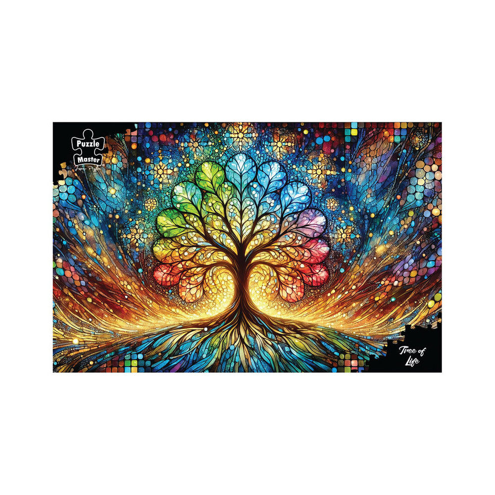 Puzzle Master Puzzlemaster Jigsaw Puzzle Tree Of Life Stained Glass Colours 12y+ (1000 Pieces)