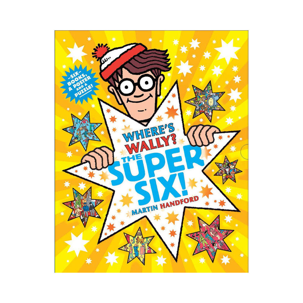 Walker Books Where's Wally The Super Six! Six Paperback Book Box Set Martin Handford