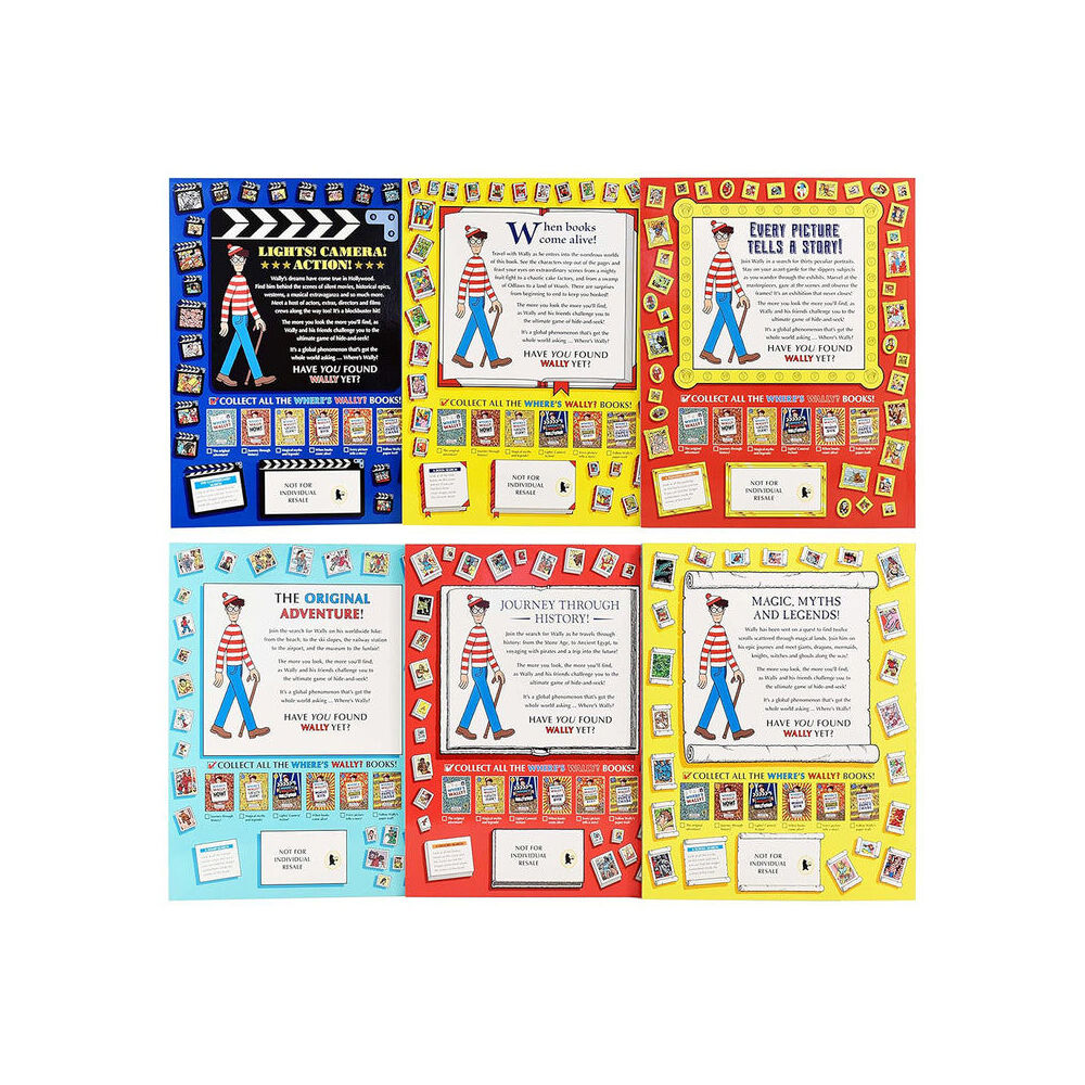 Walker Books Where's Wally The Super Six! Six Paperback Book Box Set Martin Handford — image 2