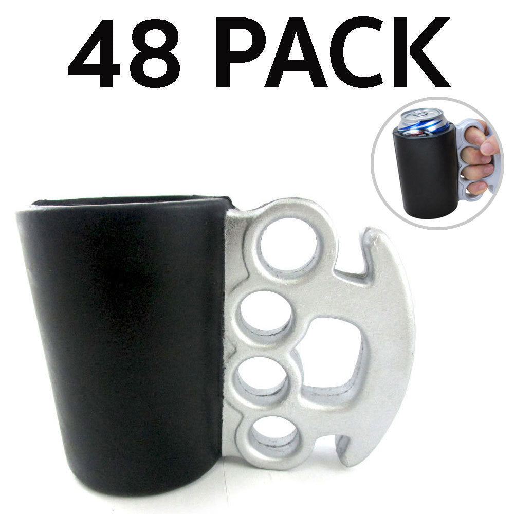 Bigmouth Brass Knuckles Drink Kooler Can/Stubby Holder/Insulated Cooler Beer/Soda (48 Pack) — image 2