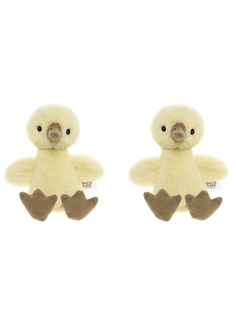 Charlie Bears Waddle the Duckling Small Kids Plush Toy 0Y+ Yellow (2 Pack)