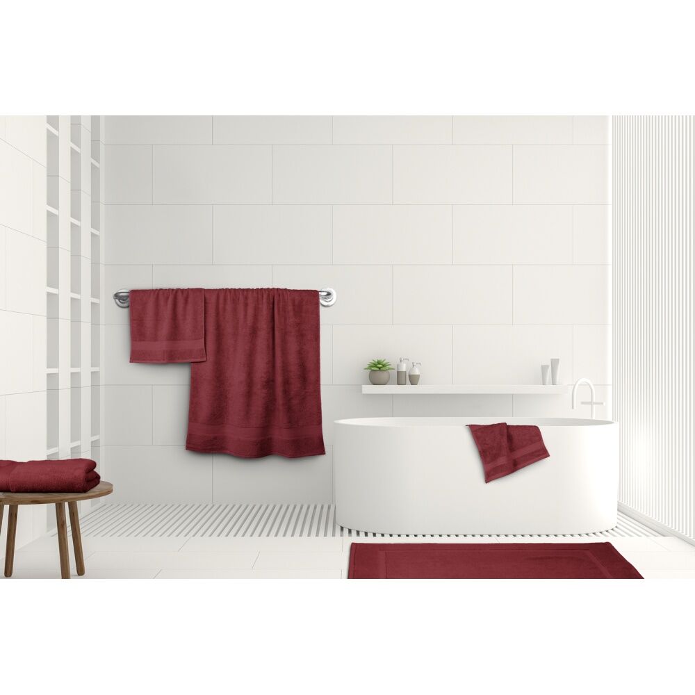 Ardor St Regis Collection 50x80cm Cotton Bath Mat Towel Bathroom Berry (3 Pack) — image 3
