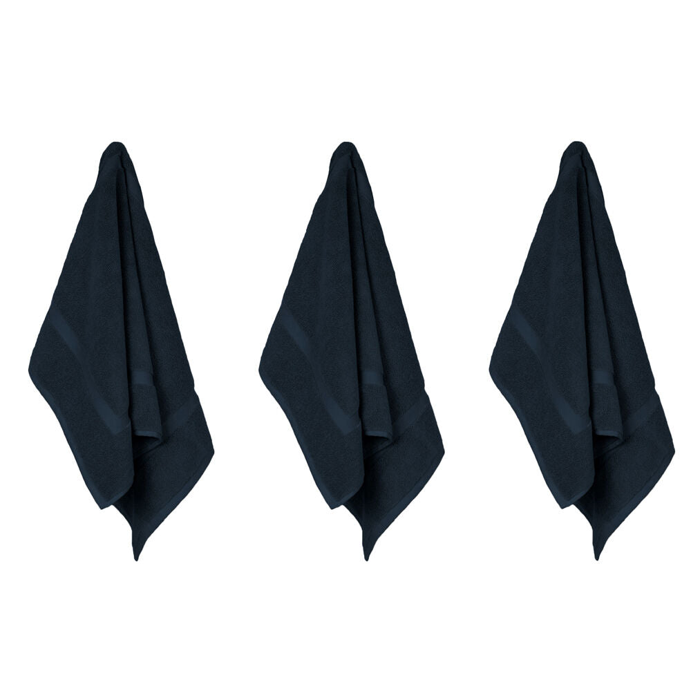 Ardor St Regis Collection 50x80cm Cotton Mat Bath Toilet Bathroom Navy (3 Pack)