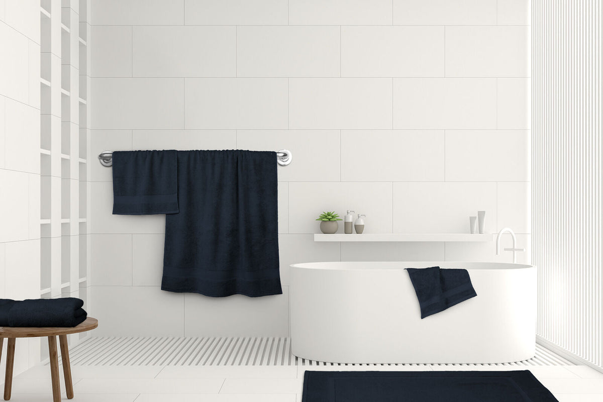 Ardor St Regis Collection 50x80cm Cotton Mat Bath Toilet Bathroom Navy (6 Pack) — image 3