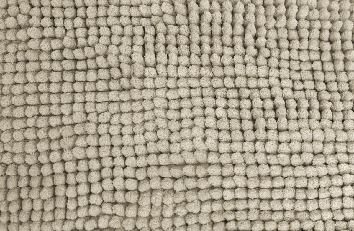 Ardor Algodon Toggle Bath Mats Polyester 50 x 100cm Highly Absorbent 1 Pack — Stone