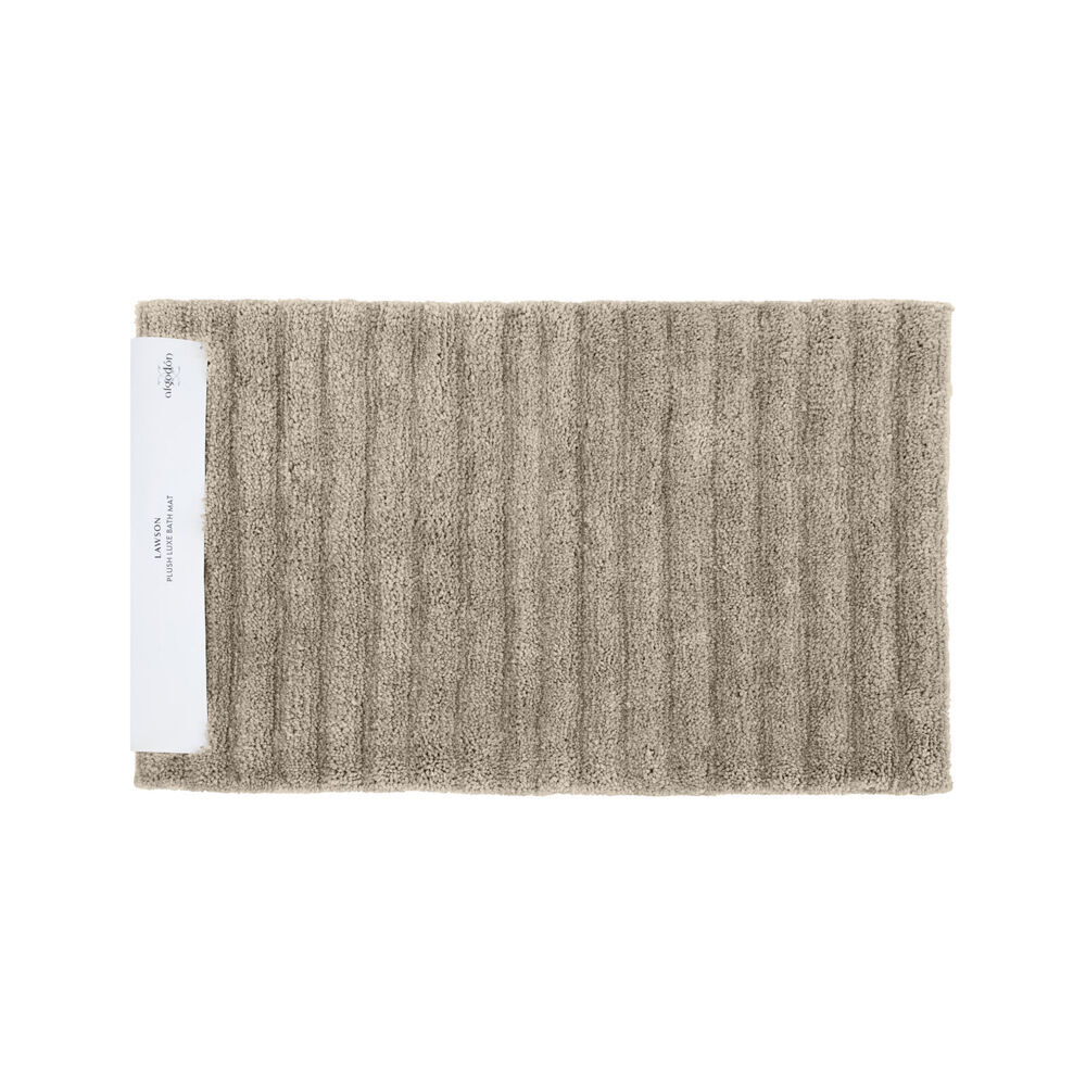Algodon 50x80cm Bath Runner Non-Slip Soft Mat Lawson Plush Polyester Taupe (2 Pack) — image 2