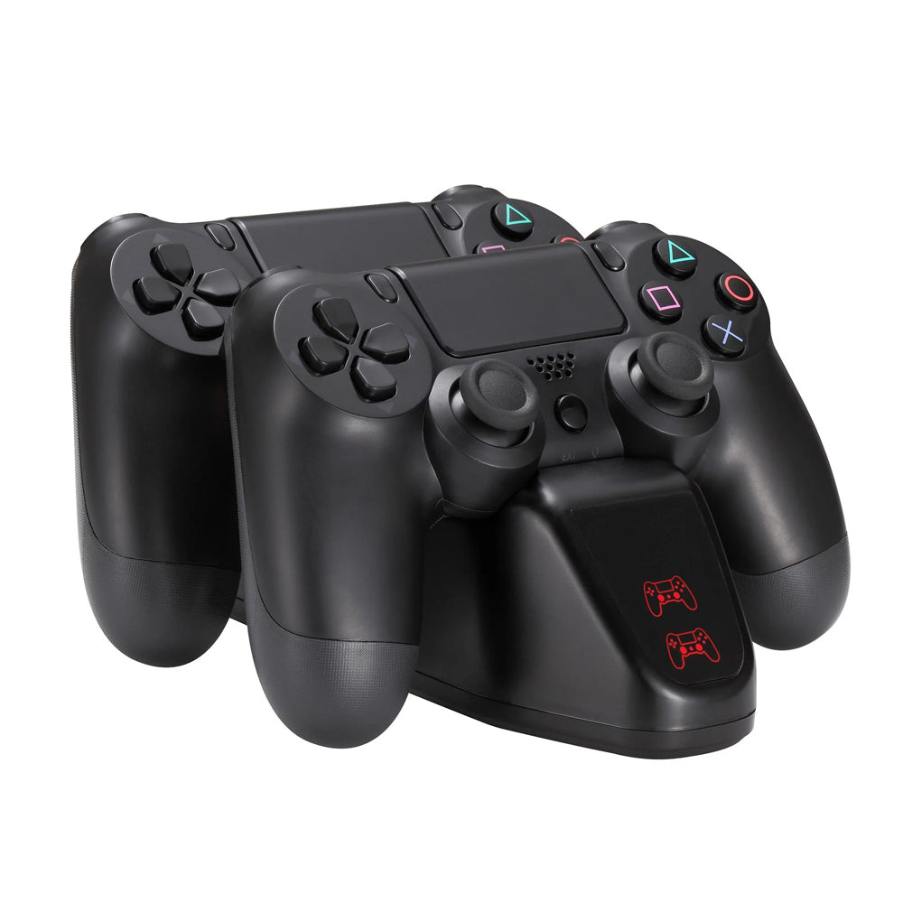3RD Earth Dual Charging Dock/Station Stand For PlayStation PS4 Controllers Black