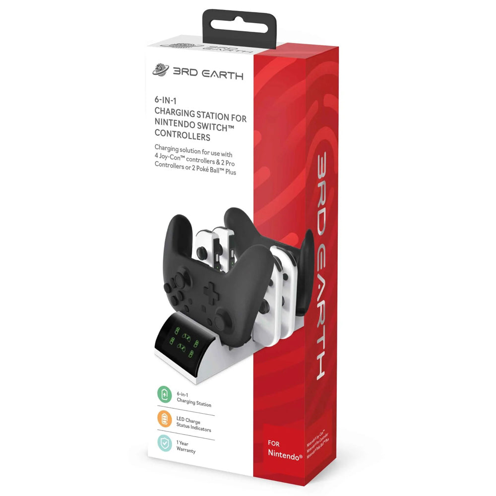 3RD Earth 6-in-1 Charging Station Stand Dock For Nintendo Switch Controllers — image 2
