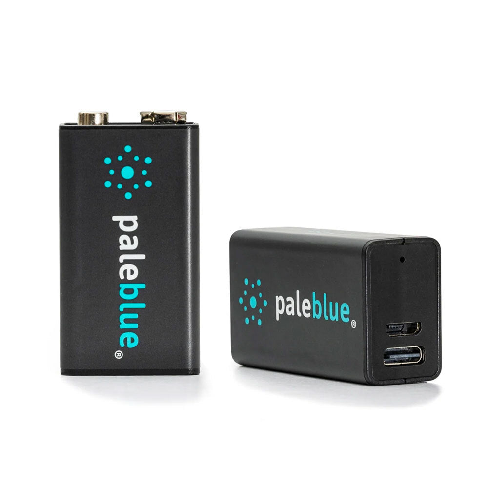 Paleblue Fast Charging Lithium Ion 9V USB Rechargeable Smart Batteries (2 Pieces)