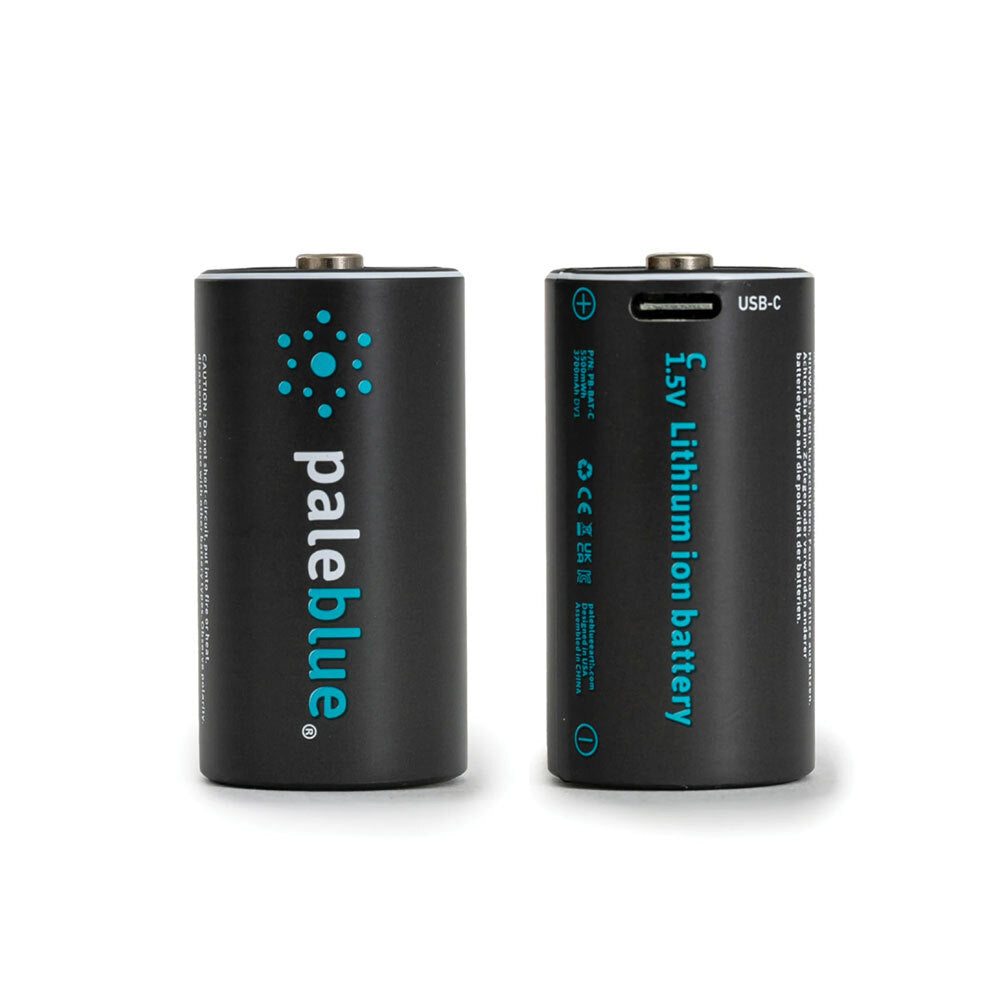 Paleblue Fast Charging Lithium Ion C USB Rechargeable Smart Batteries (2 Pieces)