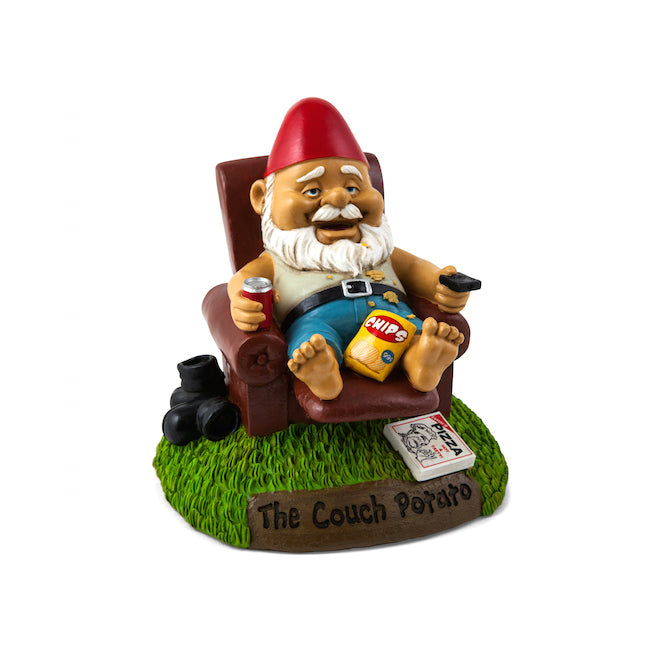 Bigmouth Inc. 23cm The Couch Potato Garden Gnome Ornament Statue Home Lawn Decor