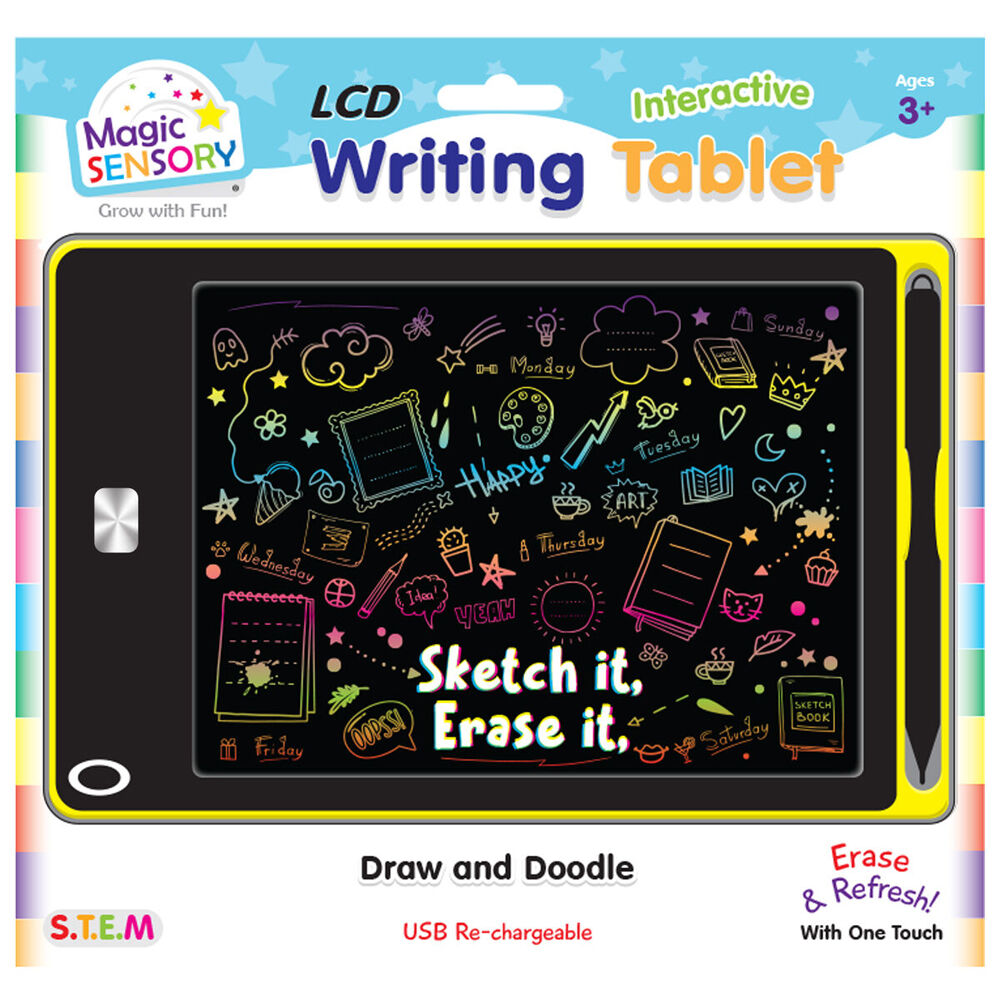 Magic Sensory 8.5" Interactive LCD Writing Tablet Red Pet & Yellow Doodle 3y+ — image 3