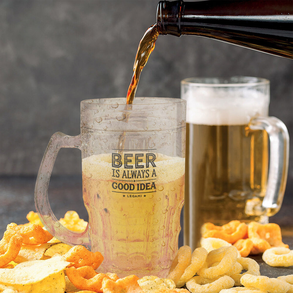 Legami Cooling Beer Freezer Ice Double Walled Mug Funny Novelty Gag Drinking Cup — image 2