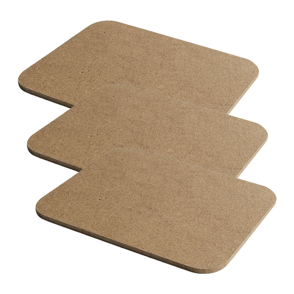 Boyle Craft 29cm MDF Rectangle Placemat Display Home/Dining Decor Natural (25 Pack)