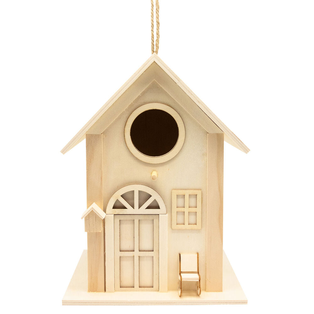 Boyle 18.5x18x24.5cm Wood Birdhouse w/Open Top Craft Project/Home Decoration — image 2