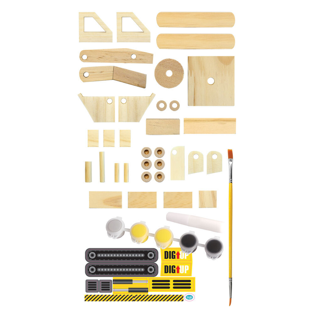 Boyle Wood Craft Project Kit Excavator Kids/Children DIY Build Activity 9y+ (3 Pack) — image 6