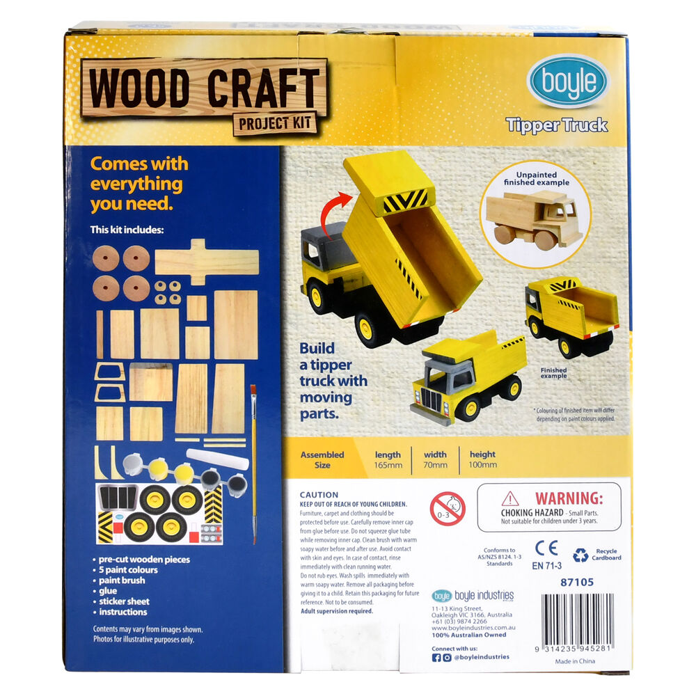 Boyle Wood Craft Project Kit Tipper Truck Kids/Children DIY Activity 9y+ — image 8
