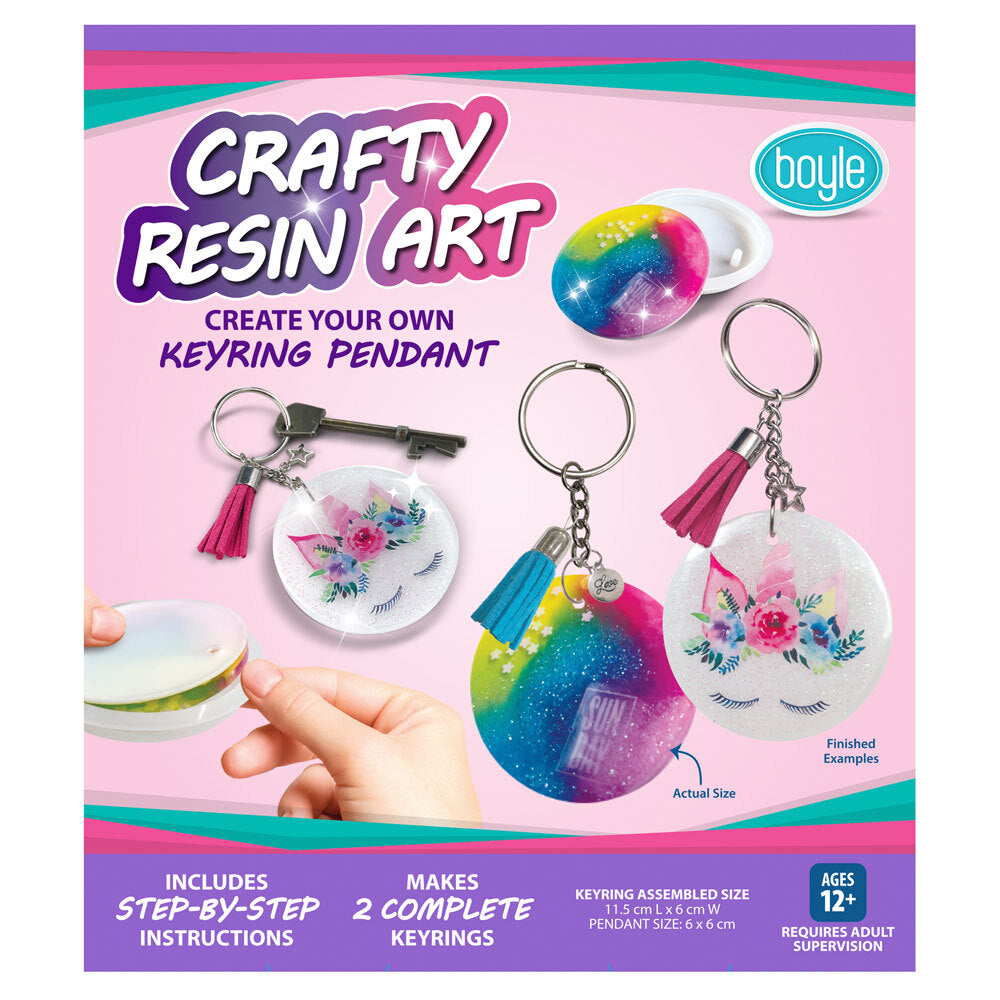 Boyle Crafty Resin Art Keyring/Pendant Project Kit Kids DIY Activity Craft 12y+ — image 2